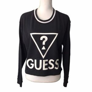 Guess Black crop Women's Sweater